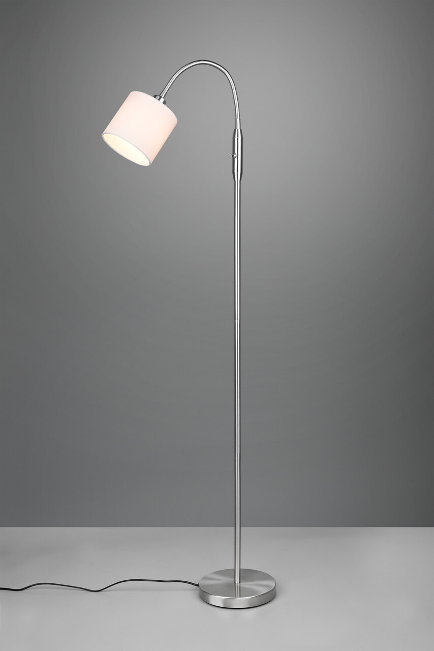 Lampadar Tommy, RL, 20x130 cm, 40W, 1x E14, metal, nichel mat/alb - imagine 4